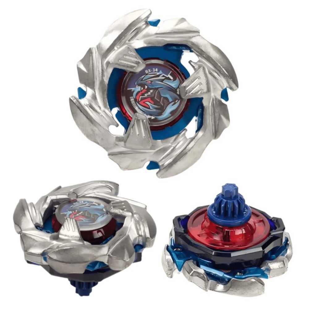 Spin Top Gyro Toy - BX-34 Gümüş Mavi Kobalt Dragoon Shinobu