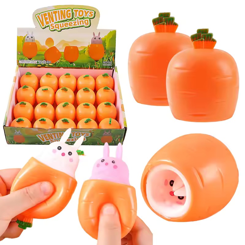 Kids Toys Unique - Sevimli Havuç Tavşan Sıkma Oyuncak Benzersiz