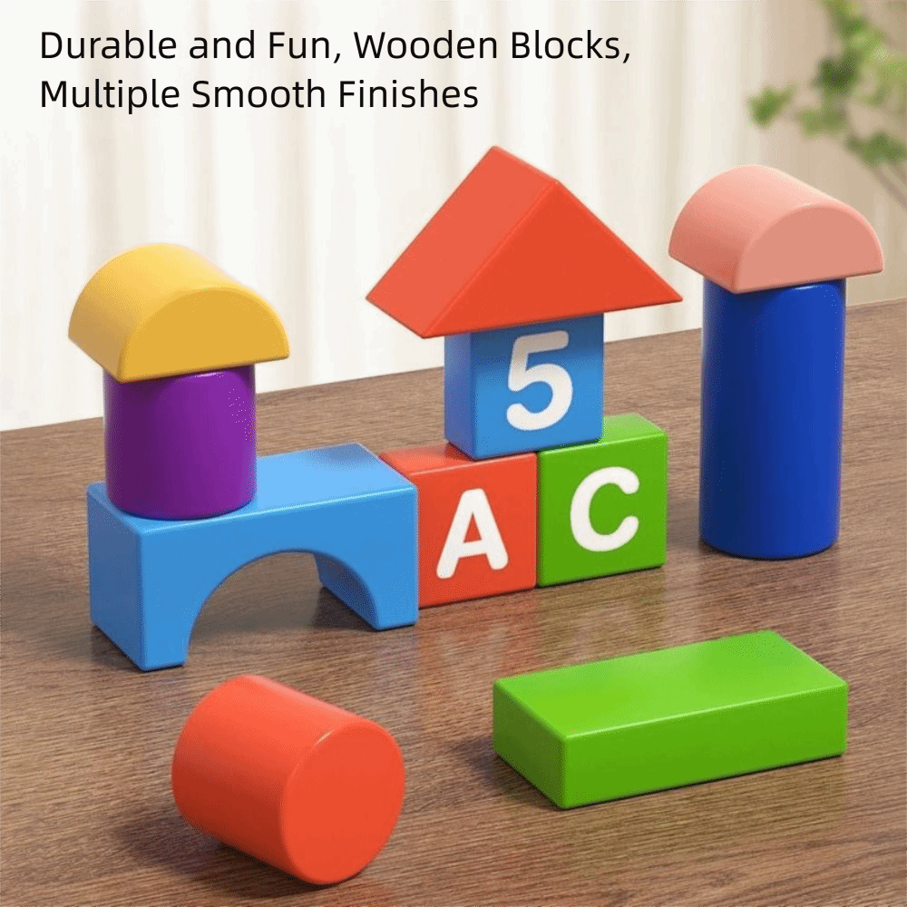 Wooden Blocks Stacking - Ahşap Ahşap Yapı Taşları Depolama Kutulu