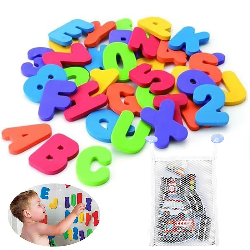 Bath Letter Number Foam - Çocuk Banyo Oyuncakları Köpük Eğlenceli Yüzen