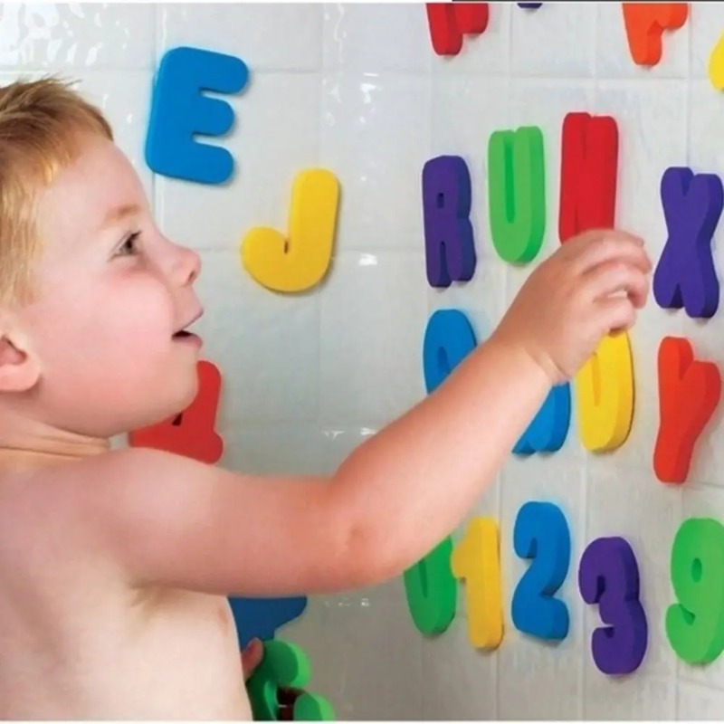 Bath Letter Number Foam - 1-3 Yaş İçin Yüzen Banyo Oyuncakları