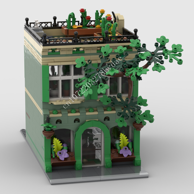 Kids Toys Shop - 1098 Parça Bitki Dükkanı MOC Sokak