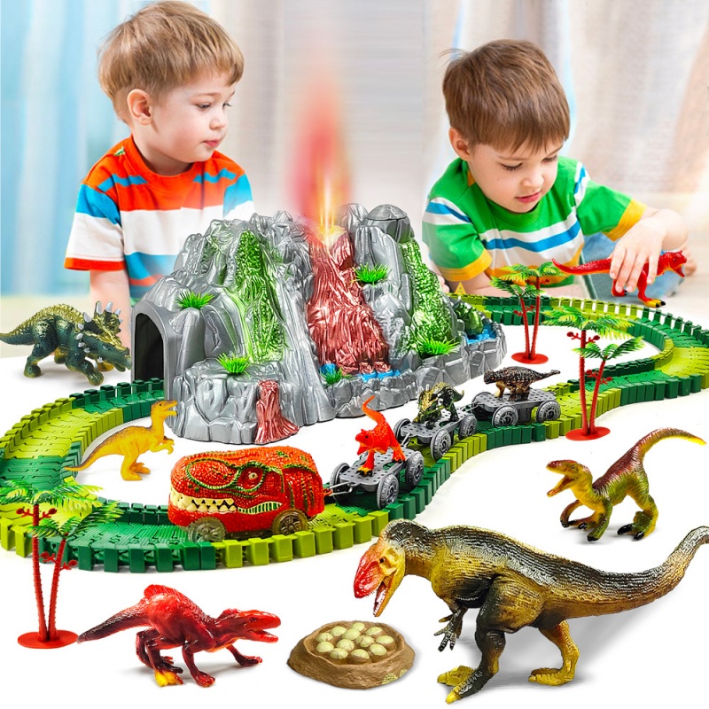 Volcano Experiment Kit - Sihirli Tren Yolu Yarış Oyuncağı Dinozor