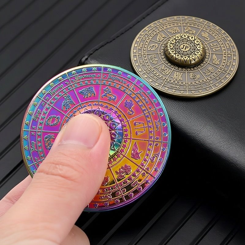 Kids Toys Unique - Takımyıldızı Desenli Metal Parmak Ucu Döndürücü