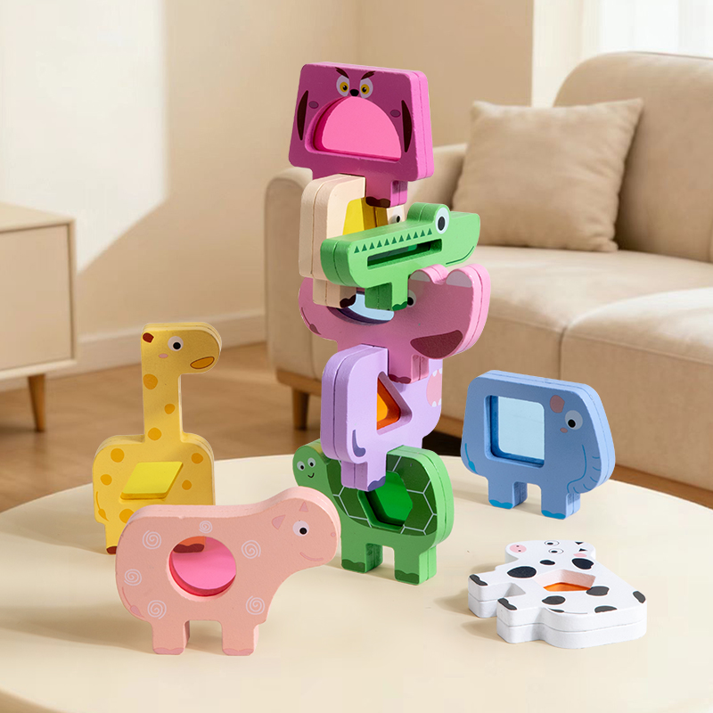 Ahşap Hayvan Akrilik İstifleme - Wooden Blocks Stacking incelemesi ve fiyatı