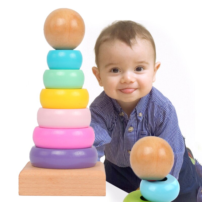 Çocuk gökkuşağı kulesi yüksük  - Wooden Blocks Stacking incelemesi ve fiyatı