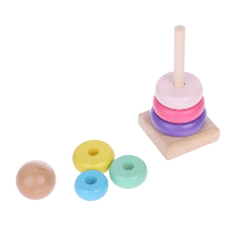 Çocuk gökkuşağı kulesi yüksük  - Wooden Blocks Stacking incelemesi ve fiyatı