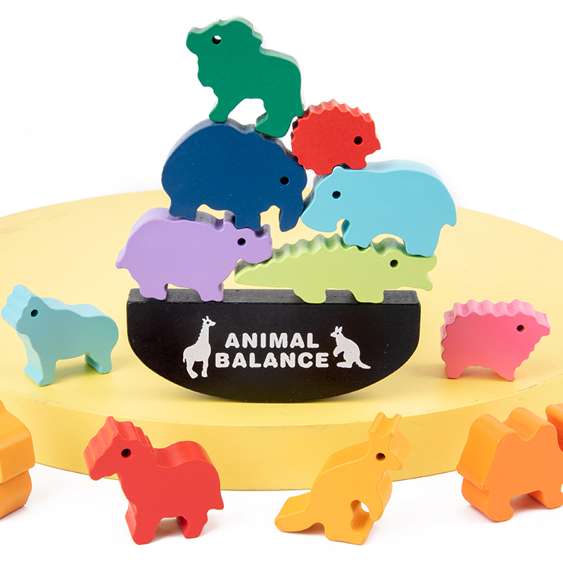 Montessori Çocuk Ahşap Hayvan  - Wooden Blocks Stacking incelemesi ve fiyatı