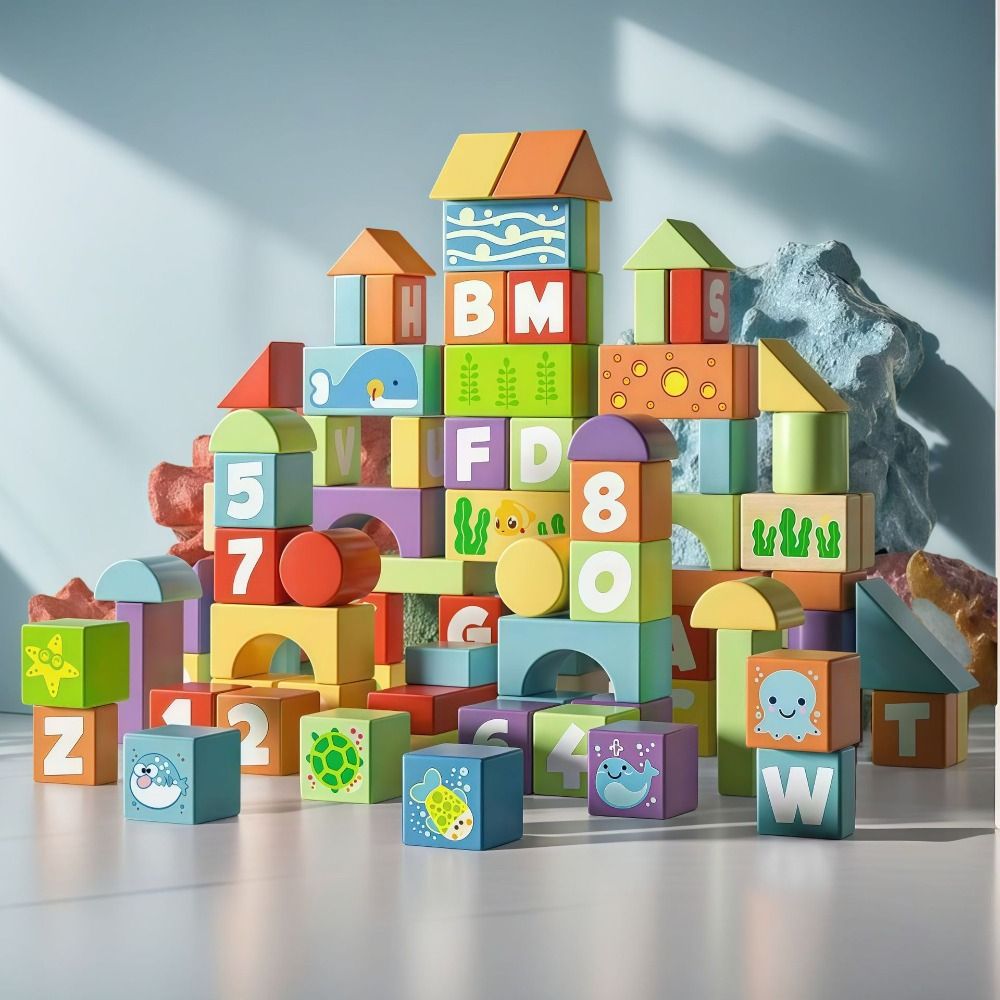 Ahşap Ahşap Yapı Taşları Depol - Wooden Blocks Stacking incelemesi ve fiyatı