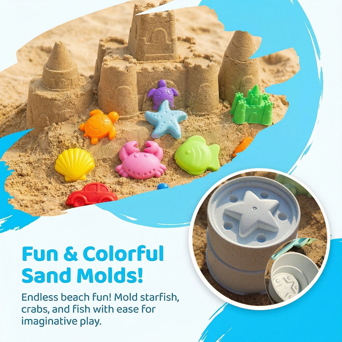 Küçük Yaratıcı Plaj Kalıp Seti - Kinetic Sand Mold incelemesi ve fiyatı