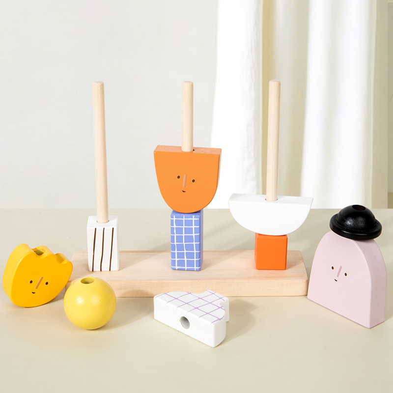 Montessori 3D ahşap yaratıcı k - Wooden Blocks Stacking incelemesi ve fiyatı