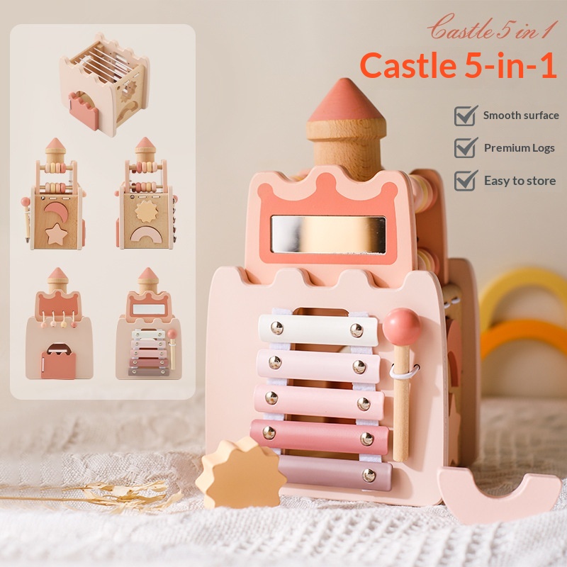 Ahşap Kale 5'i 1 Arada Aktivit - Kids Toys Xylophone incelemesi ve fiyatı