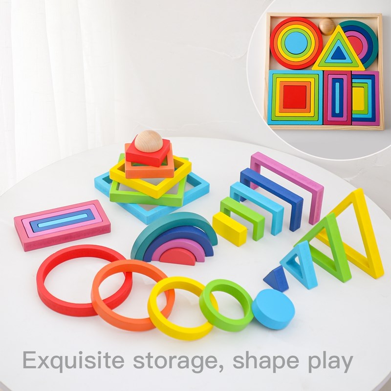 Montessori ahşap blok oyuncakl - Wooden Blocks Stacking incelemesi ve fiyatı