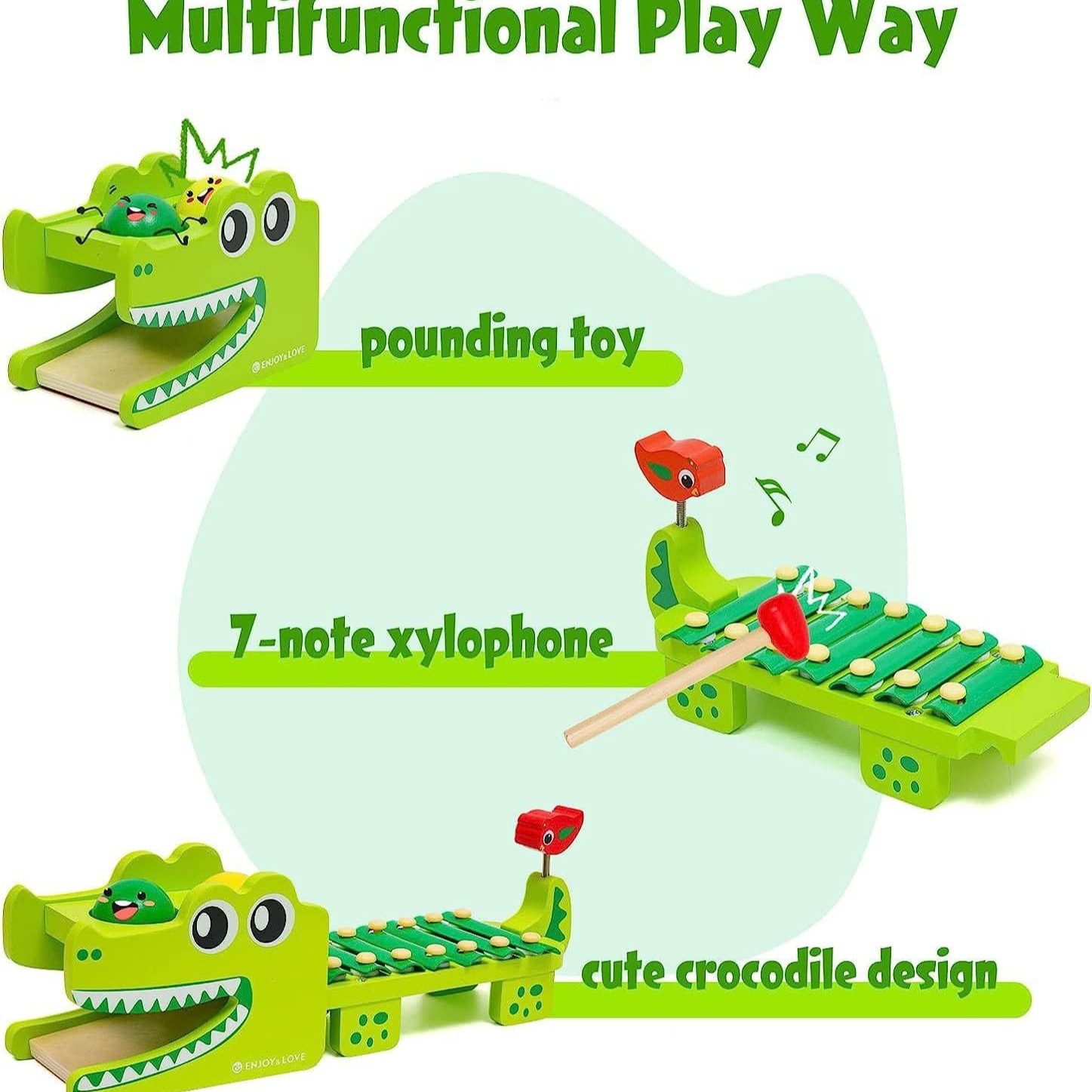 Montessori Ahşap Timsah Ksilof - Kids Toys Xylophone incelemesi ve fiyatı