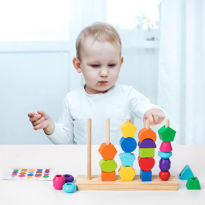 Montessori Ahşap Boncuk Sırala - Wooden Blocks Stacking incelemesi ve fiyatı